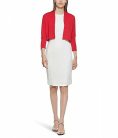 送料無料 カルバンクライン Calvin Klein レディース 女性用 ファッション ドレス Knit Shrug - Red