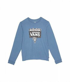 送料無料 バンズ Vans Kids 女の子用 ファッション 子供服 Tシャツ First Stitches Long Sleeve Boyfriend (Big Kids) - Cement Blue