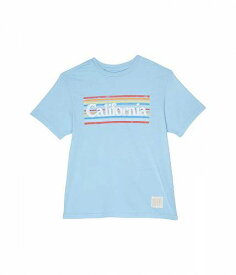 送料無料 オリジナルレトロブランド The Original Retro Brand Kids キッズ 子供用 ファッション 子供服 Tシャツ California Stripes Cotton Crew Neck Tee (Big Kids) - Carolina Blue