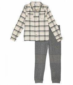 送料無料 スプレンデッド Splendid Littles 男の子用 ファッション 子供服 セット Flannel Button-Up &amp; Pants Set (Toddler/Little Kids/Big Kids) - Heather Charcoal