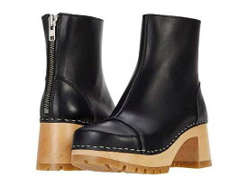 送料無料 スウェディッシュハズビーンズ Swedish Hasbeens レディース 女性用 シューズ 靴 ブーツ アンクル ショートブーツ Stitchy Boot - Black
