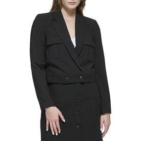 送料無料 カルバンクライン Calvin Klein レディース 女性用 ファッション アウター ジャケット コート ブレザー Short Jacket with Pocket - Black