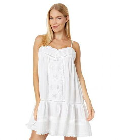 送料無料 ラッキーブランド Lucky Brand レディース 女性用 ファッション ドレス Drop Waist Embroidered Mini Dress - White