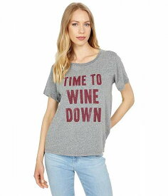 送料無料 オリジナルレトロブランド The Original Retro Brand レディース 女性用 ファッション Tシャツ Time To Wine Down Vintage Tri-Blend Tee - Streaky Grey