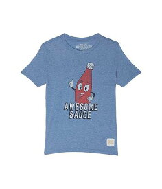 送料無料 オリジナルレトロブランド The Original Retro Brand Kids キッズ 子供用 ファッション 子供服 Tシャツ Tri-Blend Awesome Sauce Crew Neck Tee (Big Kids) - Streaky Royal