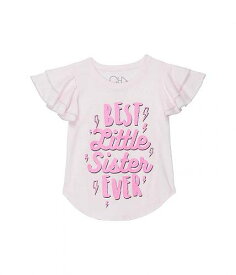 送料無料 Chaser Kids 女の子用 ファッション 子供服 Tシャツ Super Soft Vintage Jersey Flutter Sleeve Shirttail Tee (Toddler/Little Kids) - Pinky 1