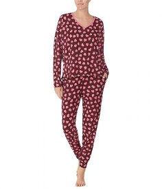 送料無料 ダナキャランニューヨーク DKNY レディース 女性用 ファッション パジャマ 寝巻き Long Sleeve Joggers Pajama Set - Hearts