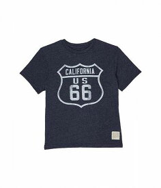 送料無料 オリジナルレトロブランド The Original Retro Brand Kids キッズ 子供用 ファッション 子供服 Tシャツ Tri-Blend California Route 66 Crew Neck Tee (Big Kids) - Streaky Navy