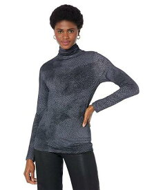 送料無料 Majestic Filatures レディース 女性用 ファッション Tシャツ Soft Touch Python Print Long Sleeve Turtleneck - Carbone