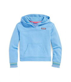 送料無料 バインヤード・バインズ Vineyard Vines Kids 女の子用 ファッション 子供服 パーカー スウェット ジャケット Smocked Sleeve Hoodie Shep (Toddler/Little Kids/Big Kids) - Ocean Breeze