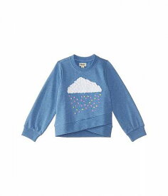 送料無料 Hatley Kids 女の子用 ファッション 子供服 パーカー スウェット ジャケット Heart Cloud Crossover Pullover (Toddler/Little Kids/Big Kids) - Blue
