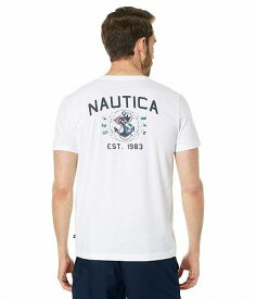 送料無料 ナウチカ Nautica メンズ 男性用 ファッション Tシャツ Sustainably Crafted Sail and Prevail Graphic T-Shirt - Bright White