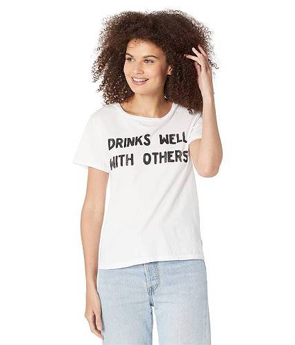 送料無料 オリジナルレトロブランド The Original Retro Brand レディース 女性用 ファッション Tシャツ Drinks Well with Others - Whiteのサムネイル