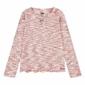 送料無料 リーバイス Levi&#039;s(R) Kids 女の子用 ファッション 子供服 ブラウス Long Sleeve Space Dye Rib Knit Top (Little Kids) - Pink Icing
