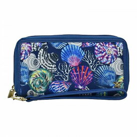 送料無料 アヌシュカ Anuschka レディース 女性用 バッグ 鞄 ハンドバッグ クラッチ Wristlet Travel Wallet Printed Fabric 13000 - Sea Treasures