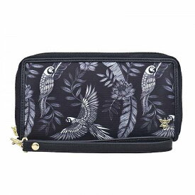 送料無料 アヌシュカ Anuschka レディース 女性用 バッグ 鞄 ハンドバッグ クラッチ Wristlet Travel Wallet Printed Fabric 13000 - Jungle Macaws