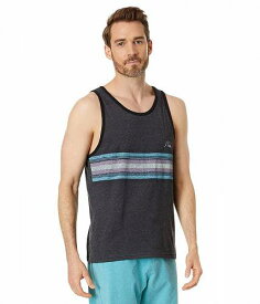 送料無料 クイックシルバー Quiksilver メンズ 男性用 ファッション タンクトップ Everyday Stripe Tank - Charcoal Heather