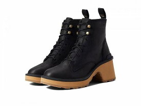 送料無料 ソレル SOREL レディース 女性用 シューズ 靴 ブーツ レースアップ 編み上げ Hi-Line(TM) Heel Lace - Black/Tawny Buff