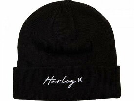 送料無料 ハーレー Hurley レディース 女性用 ファッション雑貨 小物 帽子 ビーニー ニット帽 Script Cuff Beanie - Black