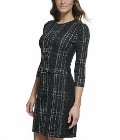 送料無料 ダナキャランニューヨーク DKNY レディース 女性用 ファッション ドレス Long Sleeve Sheath Sweaterdress - Pine Multi