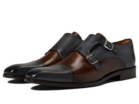 送料無料 マッシオマッテオ Massimo Matteo メンズ 男性用 シューズ 靴 オックスフォード 紳士靴 通勤靴 Two-Tone Double Monk - Grey/Dattero