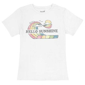 送料無料 オリジナルレトロブランド The Original Retro Brand Kids 女の子用 ファッション 子供服 Tシャツ Hello Sunshine Cotton Crew Neck Tee (Big Kids) - White