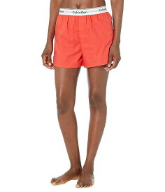 送料無料 カルバンクライン Calvin Klein Underwear レディース 女性用 ファッション パジャマ 寝巻き Modern Cotton Sleep V-day Boxer Slim - Orange Odyssey