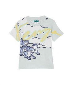 送料無料 ケンゾー Kenzo Kids 男の子用 ファッション 子供服 Tシャツ Short Sleeve All Over Print T-Shirt (Toddler/Little Kids) - Pale Blue