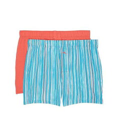 送料無料 トミーバハマ Tommy Bahama メンズ 男性用 ファッション 下着 2-Pack Boxer - Coral/Blue Stripe