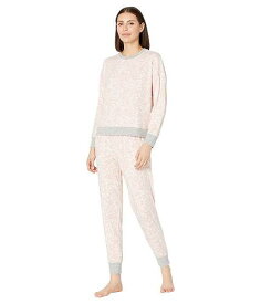 送料無料 ダナキャランニューヨーク DKNY レディース 女性用 ファッション パジャマ 寝巻き Long Sleeve Joggers PJ Set - Blush Animal