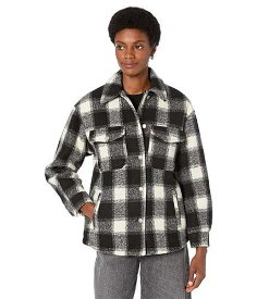 送料無料 リーバイス Levi&#039;s(R) レディース 女性用 ファッション アウター ジャケット コート ウール・ピーコート Oversized Wool Blend Jacket - Black/Cream Buff Check
