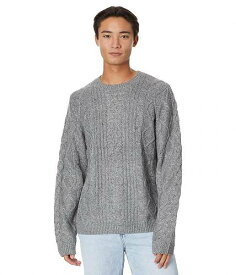 送料無料 ラッキーブランド Lucky Brand メンズ 男性用 ファッション セーター Mixed Stitch Tweed Crew Neck Sweater - Medium Heather Grey