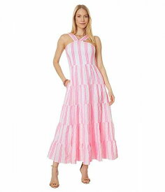 送料無料 リリーピューリッツァー Lilly Pulitzer レディース 女性用 ファッション ドレス Jenette Striped Halter Maxi - Havana Pink Sails and Stripes Seersucker