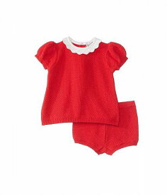 送料無料 Janie and Jack 女の子用 ファッション 子供服 セット Scallop Trim Sweater Set (Infant) - Red