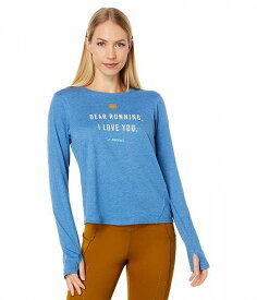 送料無料 ブルックス Brooks レディース 女性用 ファッション アクティブシャツ Distance Graphic Long Sleeve - Blue Ash/Dear Running