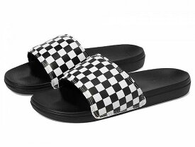 送料無料 バンズ Vans シューズ 靴 サンダル La Costa Slide-On - (Checkerboard) True White/Black