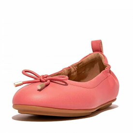 送料無料 フィットフロップ FitFlop レディース 女性用 シューズ 靴 フラット Allegro Bow Leather Ballerinas - Rosy Coral