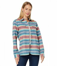 送料無料 ペンドルトン Pendleton レディース 女性用 ファッション ボタンシャツ Board Shirt - Stripe - Turquoise Multi Stripe