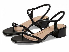 送料無料 コールハーン Cole Haan レディース 女性用 シューズ 靴 ヒール Calli Thong Block Heel Sandal 40 mm - Black Leather