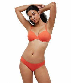 送料無料 Madewell レディース 女性用 ファッション 下着 ブラジャー Ribbed Mid-Rise Bikini Bottom - Coastal Orange