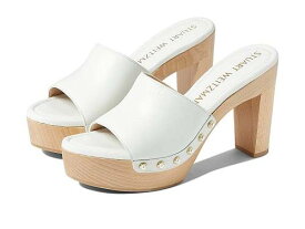 送料無料 スチュアートワイツマン Stuart Weitzman レディース 女性用 シューズ 靴 ヒール Pearl Clog 85 Sandal - White