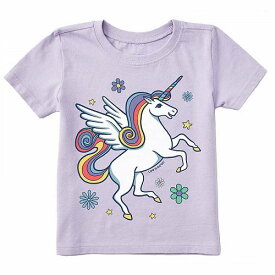 送料無料 ライフイズグッド Life is good キッズ 子供用 ファッション 子供服 Tシャツ Magical Unicorn Short Sleeve Crusher(TM) Tee (Toddler) - Lilac Purple