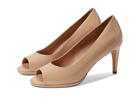 送料無料 コールハーン Cole Haan レディース 女性用 シューズ 靴 ヒール Drado Peep-Toe Platform Pump 80 mm - Brush Patent Leather