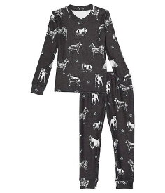 送料無料 P.J. Salvage Kids 女の子用 ファッション 子供服 パジャマ 寝巻き My Pet Thinks I am Cool Two-Piece Jammie Set (Toddler/Little Kids/Big Kids) - Slate