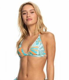 送料無料 ロキシー Roxy レディース 女性用 スポーツ・アウトドア用品 水着 トップス Pro The True Air Tiki Tri Bikini Top - Blue Surf All Palmed Out