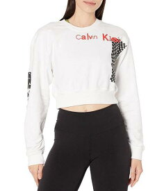 送料無料 カルバンクライン Calvin Klein Underwear レディース 女性用 ファッション パーカー スウェット 1996 Fashion Crew Neck Sweatshirt - White