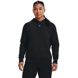 送料無料 アンダーアーマー Under Armour レディース 女性用 ファッション パーカー スウェット Rival Fleece Hoodie - Black/White