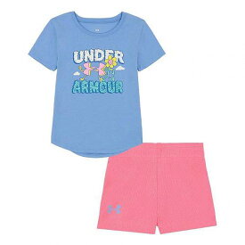 送料無料 アンダーアーマー Under Armour Kids 女の子用 ファッション 子供服 セット Nature Walk Short Set (Little Kid) - Carolina Blue