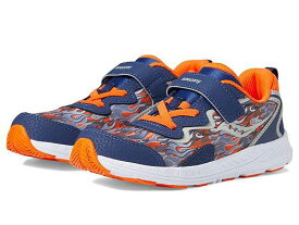 送料無料 サッカニー Saucony Kids 男の子用 キッズシューズ 子供靴 スニーカー 運動靴 Flash A/C (Toddler/Little Kid) - Navy/Orange