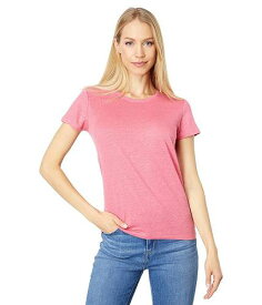 送料無料 Majestic Filatures レディース 女性用 ファッション Tシャツ Linen/Elastane Short Sleeve Crew Neck Tee - Candy Pink